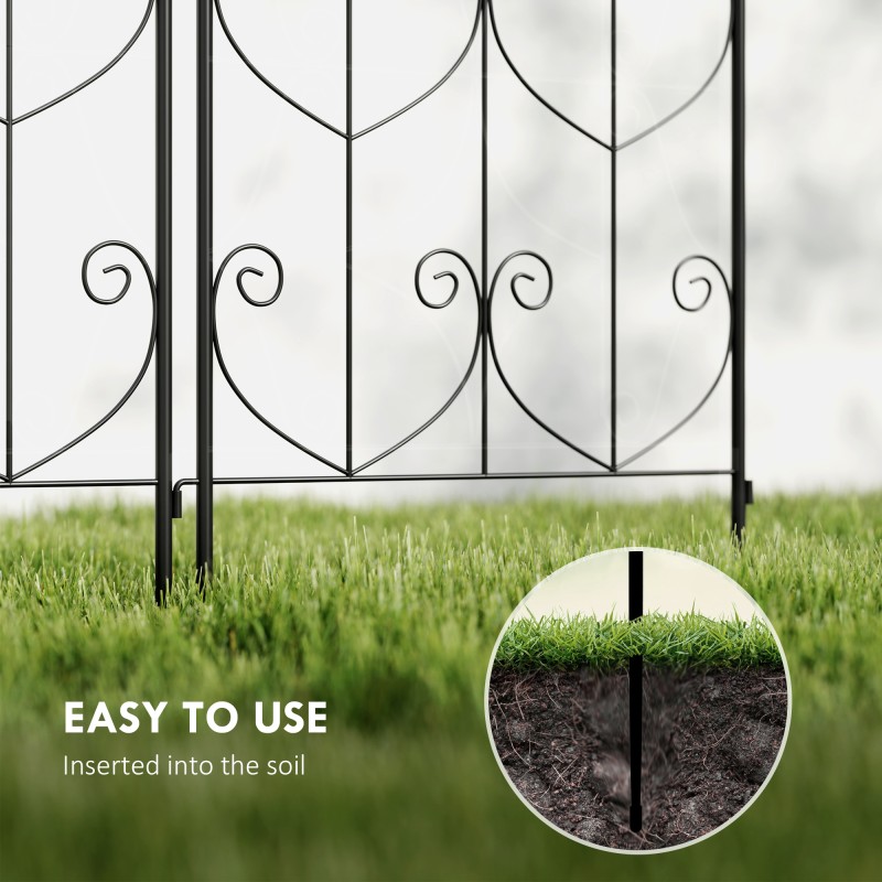 Köynnöstuki puutarhaan metalli 50 x 150 cm 2 kpl musta lintukoriste