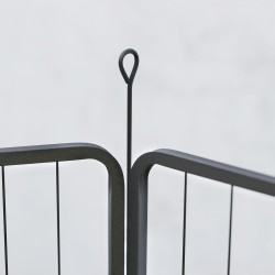 Pentuaitaus koirille teräs 12-osainen 100 cm korkea sisä- ja ulkokäyttöön musta