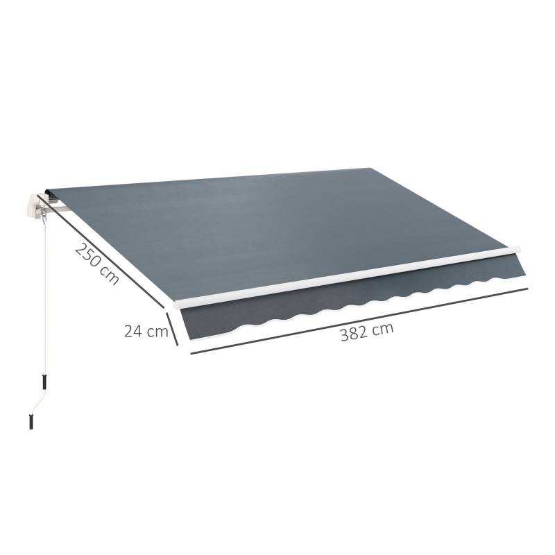 Markiisikangas vaihtokangas terassille polyesteri 4 x 3 m harmaa