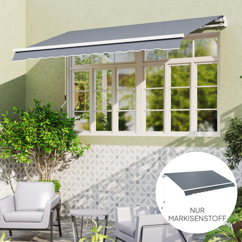 Markiisikangas vaihtokangas terassille polyesteri 4 x 3 m harmaa