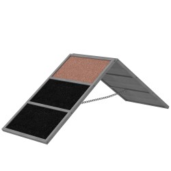 Koira agilityn A teline kuusipuu säädettävä taittuva 173 x 59 x 66 cm harmaa