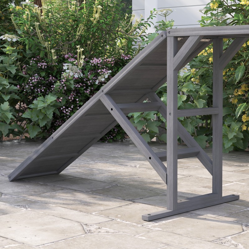 Koirien agility-tasapainosilta ulkokäyttöön kuusta 335x55x60 cm harmaa, max 40 kg