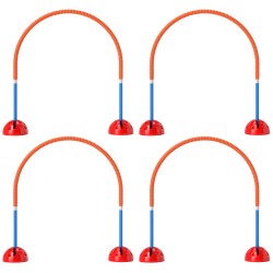 Koiran agility harjoitussetti 4 hyppyporttia säädettävä leveys 95 114 cm muovi oranssi sininen