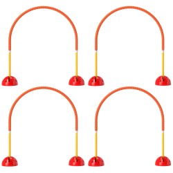 Koiran harjoitusporttisetti 5 osainen säädettävät muoviportit kantokassi keltainen oranssi
