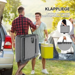 Aurinkotuoli puutarhaan, kokoontaitettava lepotuoli 5-asentoisella selkänojalla ja niskatyynyllä, teräsrunko, harmaa-musta