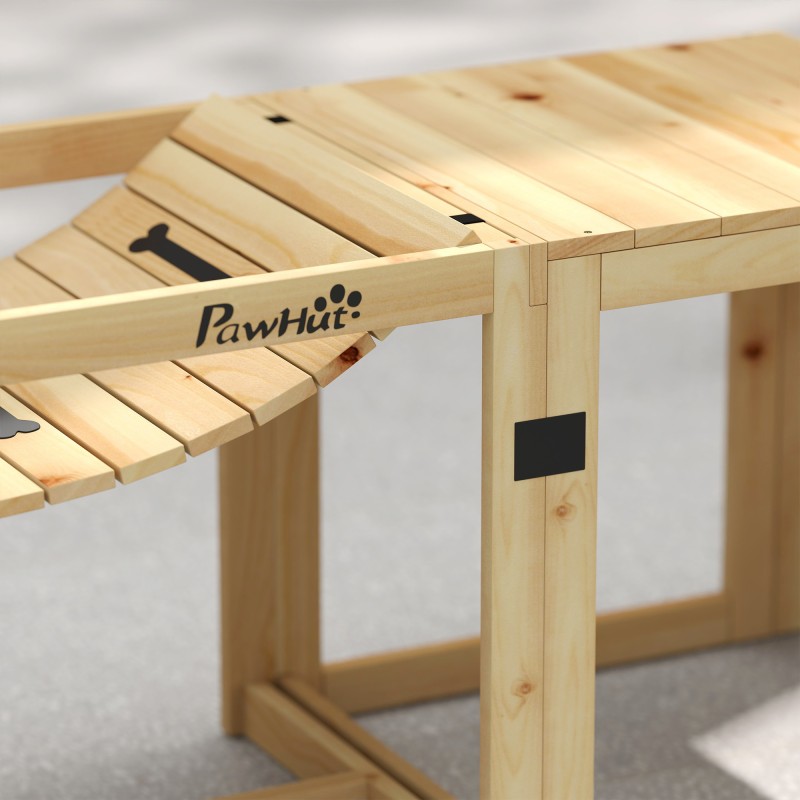 Koirien agility-setti suurille koirille, kuusipuuta, silta, porras ja lepoalusta, enintään 40 kg