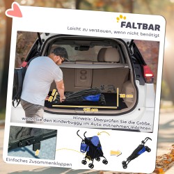 Lemmikkirattaat pienelle koiralle tai kissalle, teräsrunko ja 600D Oxford, 76 x 44 x 103 cm, tummansininen/musta