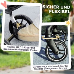 Lemmikkirattaat pienille koirille, alumiinirunko, kokoontaitettavat, enint. 10 kg, harmaa