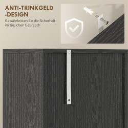 Astiakaappi keittiöön MDF 80 x 35 x 180 cm musta, laatikko ja soft-close ovet