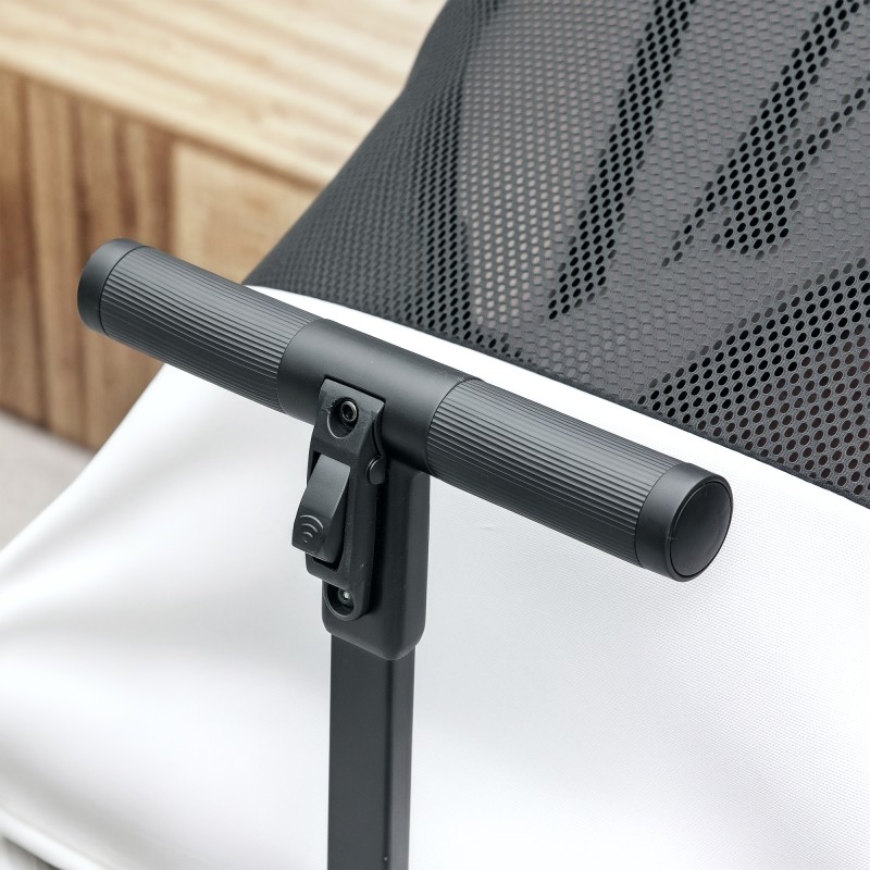 Lemmikkikärry koirille ja kissoille, teräsrunko Oxford-kangas, 110 x 65 x 102 cm, enint. 30 kg, tummanharmaa