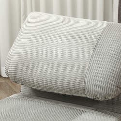 2-in-1 lepotuoli ja vierasvuode, cord-sametti, puurunko, 82 x 87 x 89 cm, harmaa