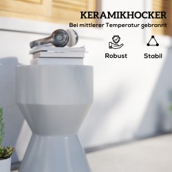 Keramiikkajakkara sisä- ja ulkokäyttöön 120 kg Ø33 x 45,5 cm vaaleanharmaa