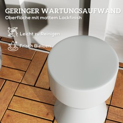 Keramiikkajakkara sisä- ja ulkokäyttöön 120 kg Ø33 x 45,5 cm vaaleanharmaa