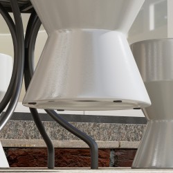 Keramiikkajakkara sisä- ja ulkokäyttöön 120 kg Ø33 x 45,5 cm vaaleanharmaa