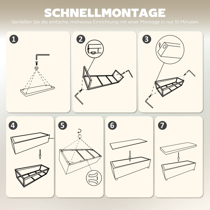 Säilytyspenkki teräsrungolla 112x42x40 cm 84 L beige vakosametti