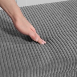 Säilytyspenkki olohuoneeseen ja makuuhuoneeseen, vakosamettia, 112x42x40 cm, 84 l, harmaa