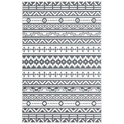 Ulkomatto boho tyyliin säänkestävä polypropeeni 182 x 274 cm tummanharmaa valkoinen