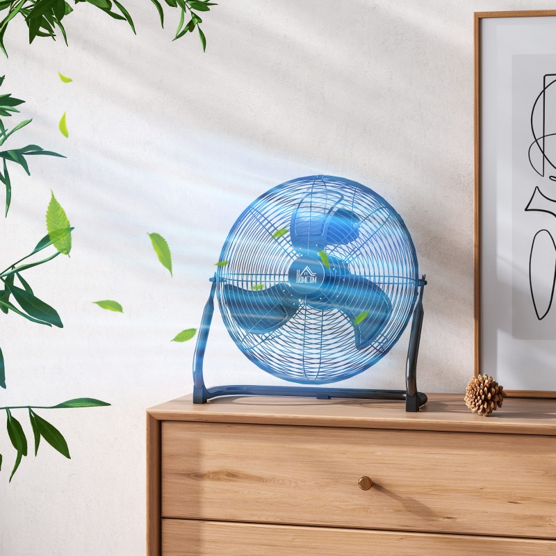 Pöytätuuletin 12" metallisiivin, 4 nopeutta, kallistettava, musta