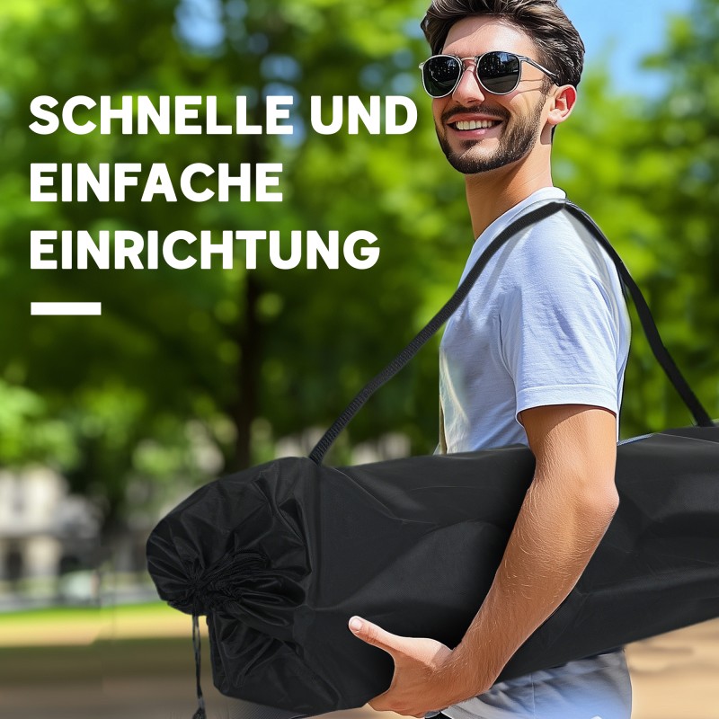 Kaksipaikkainen taitettava retkituoli mukitelineillä ja kantolaukulla 250 kg sininen