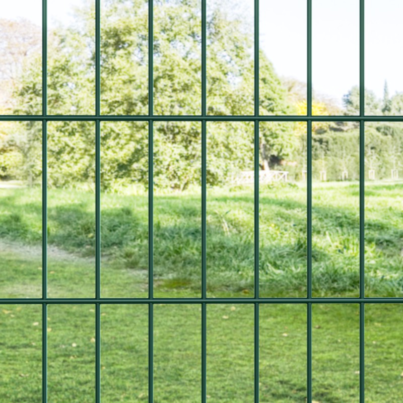 Teräksinen pihaportti lukolla ja kahvalla 97 x 170 cm vihreä