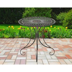 Nostalginen rautainen puutarhapöytä pieniin tiloihin 70 cm