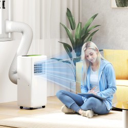 Siirrettävä ilmastointilaite 9000 BTU/h, 3-toiminen, ajastin, kaukosäädin, valkoinen