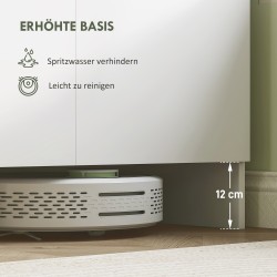 Keittiökaappi 4 kaappia työtasolla lastulevy 119x40x175 cm valkoinen