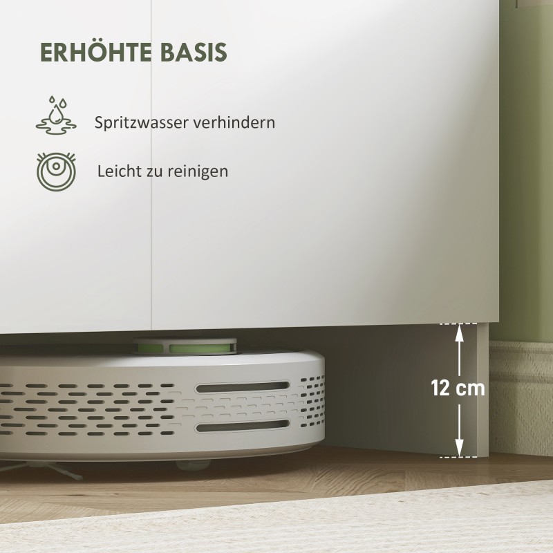 Keittiökaappi 4 kaappia työtasolla lastulevy 119x40x175 cm valkoinen