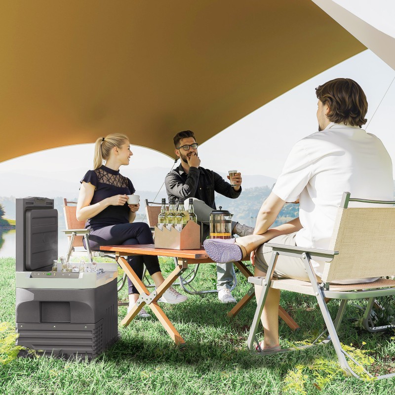 Kompressorikylmälaukku 30 L, LED-näyttö, ECO-/pikajäähdytystila, -20–20 °C, 12/24V ja 230V, musta