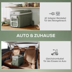 Kannettava kompressorijääkaappi/pakastin 33 L auto- ja retkikäyttöön, vihreä