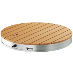 Siirrettävä ulkosuihku terassille ja puutarhaan 18 säädettävää suihkua alumiinipohja luonnonpuun sävy