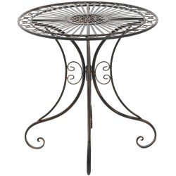 Nostalginen rautainen puutarhapöytä pieniin tiloihin 70 cm