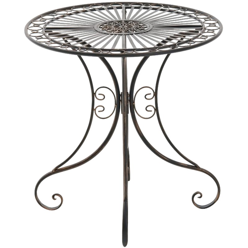 Nostalginen rautainen puutarhapöytä pieniin tiloihin 70 cm