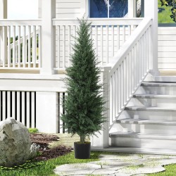 Tekosypressi ruukussa 120 cm, 638 muovilehteä, UV-kestävä, vihreä