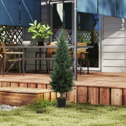 Tekosypressi ruukussa 120 cm, 638 muovilehteä, UV-kestävä, vihreä