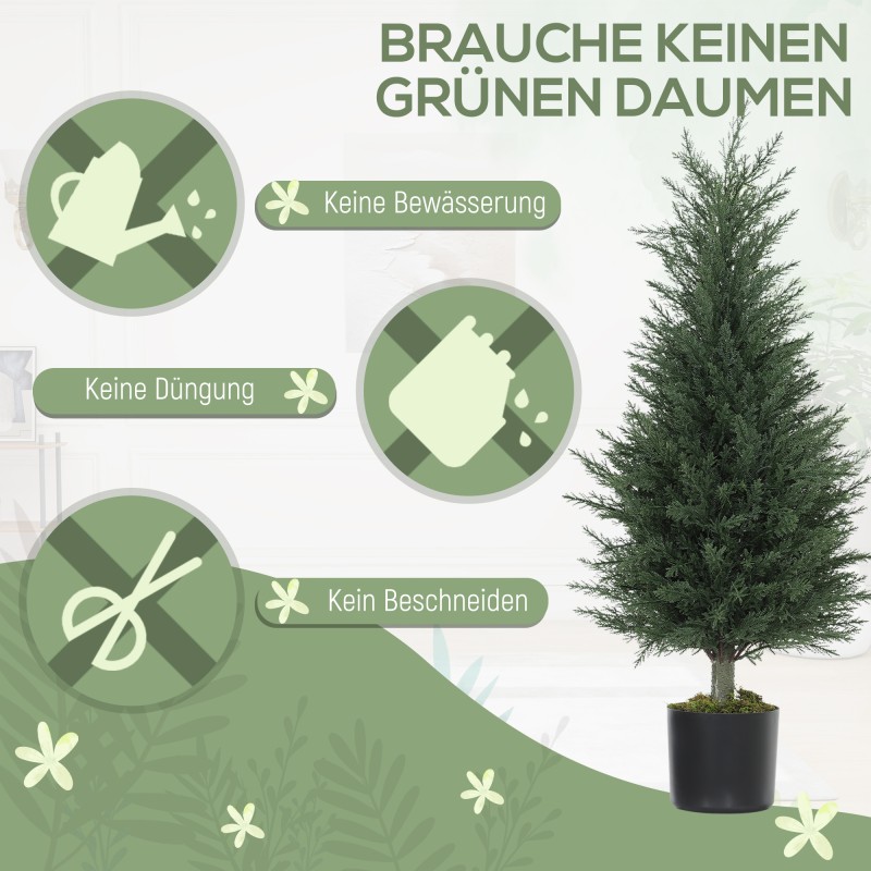 Tekokasvi sypressi ruukussa 90 cm UV-suojattu 2 kpl vihreä