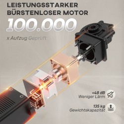 Sähkötoiminen lepotuoli hiljaisella moottorilla, portaaton säätö ja muistitoiminto, kermanvalkoinen