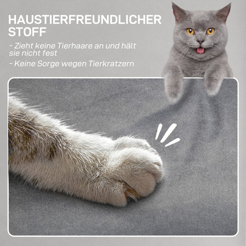 Sähkösäätöinen lepotuoli muistitoiminnolla, kestävä kangasverhoilu, harmaa