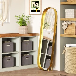 Täyskorkea kokovartalopeili metallikehyksellä 160 x 50 cm, kullanvärinen, lattiamalli