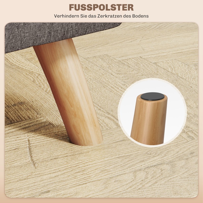 Jalkajakkara lisäistuimeksi ja jalkatueksi, leinenimitaatio, 27 x 27 x 26 cm, harmaa, 110 kg