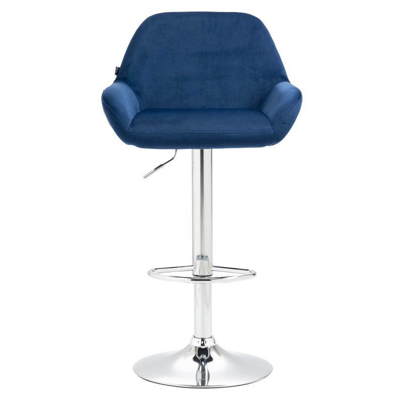 Braga samettinen baarituoli säädettävällä korkeudella ja metallirungolla