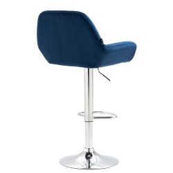 Braga samettinen baarituoli säädettävällä korkeudella ja metallirungolla