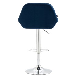 Braga samettinen baarituoli säädettävällä korkeudella ja metallirungolla