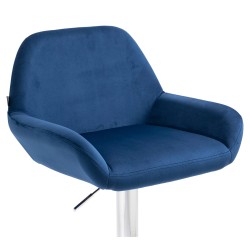 Braga samettinen baarituoli säädettävällä korkeudella ja metallirungolla