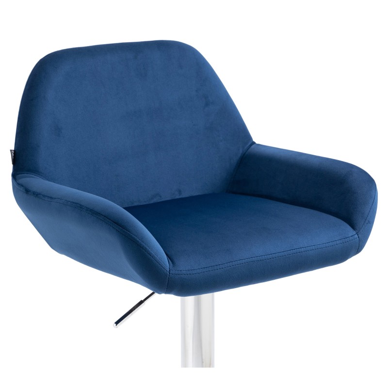 Braga samettinen baarituoli säädettävällä korkeudella ja metallirungolla