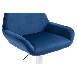 Braga samettinen baarituoli säädettävällä korkeudella ja metallirungolla