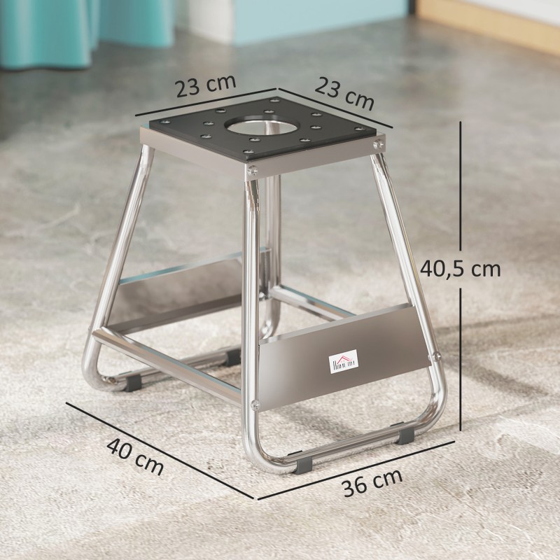 Moottoripyörän huoltoteline motocross/enduro, teräs, kantavuus 500 kg, harmaa