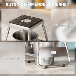 Moottoripyörän huoltoteline motocross/enduro, teräs, kantavuus 500 kg, harmaa