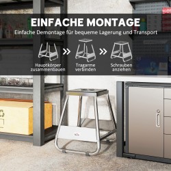 Moottoripyörän huoltoteline motocross/enduro, teräs, kantavuus 500 kg, harmaa