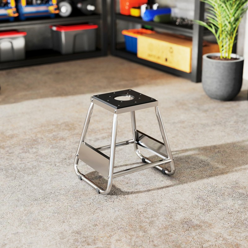 Moottoripyörän huoltoteline motocross/enduro, teräs, kantavuus 500 kg, harmaa